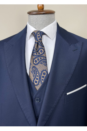 Büyük Beden Yelekli Takım Elbise