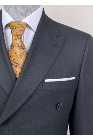 Çizgili Kruvaze Takım Elbise 