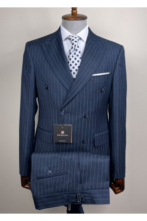 Çizgili Kruvaze Takım Elbise 