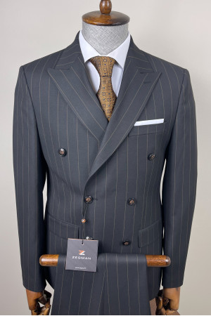 Striped Double Breasted Suit