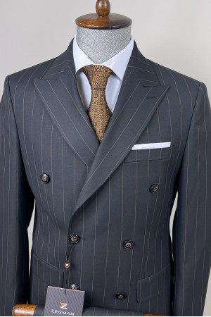 Striped Double Breasted Suit