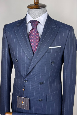 Striped Double Breasted Suit