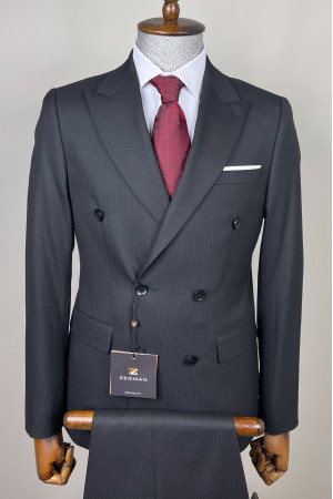 Çizgili Kruvaze Takım Elbise