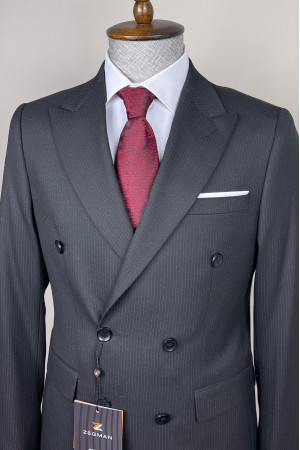 Çizgili Kruvaze Takım Elbise