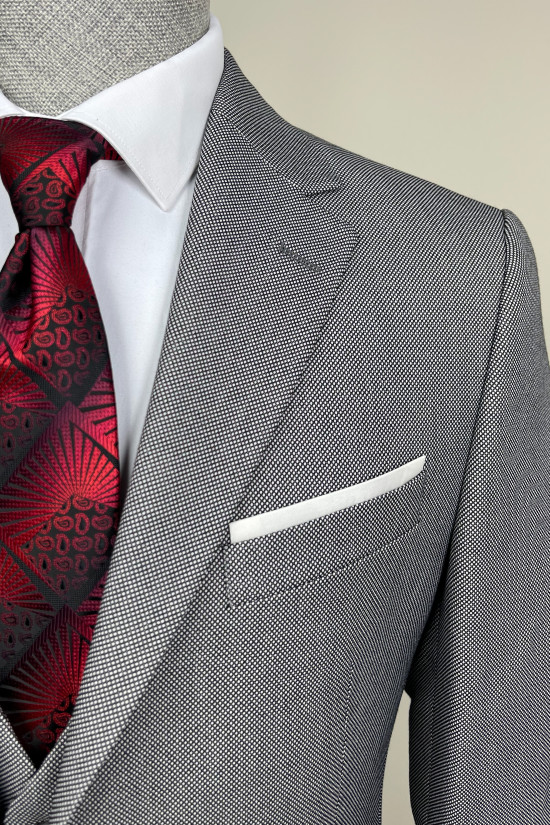 Mono Yaka Yelekli Takım Elbise 