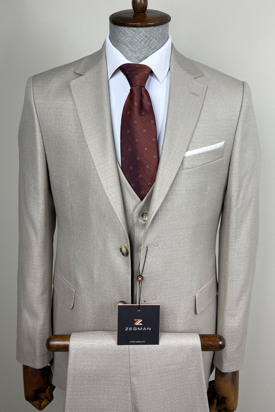 Mono Yaka Yelekli Takım Elbise 