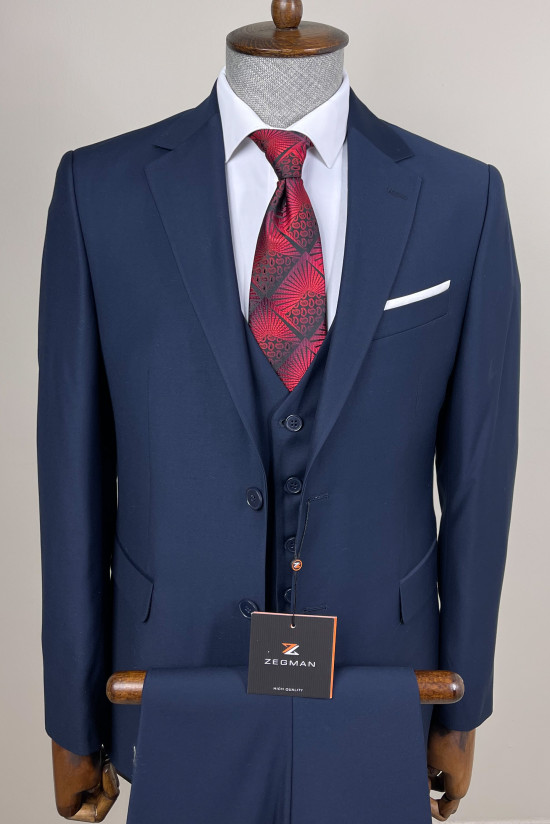 Mono Yaka Yelekli Takım Elbise 