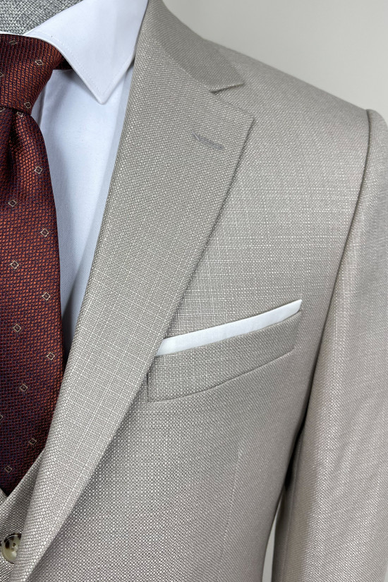 Mono Yaka Yelekli Takım Elbise 