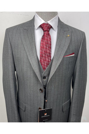 Pointed Collar Striped Suit