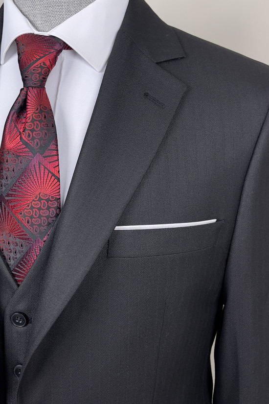 Mono Yaka Yelekli Takım Elbise 