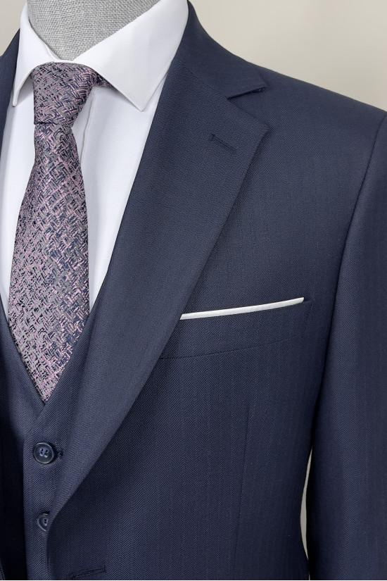 Mono Yaka Yelekli Takım Elbise 