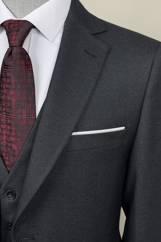 Mono Yaka Yelekli Takım Elbise 