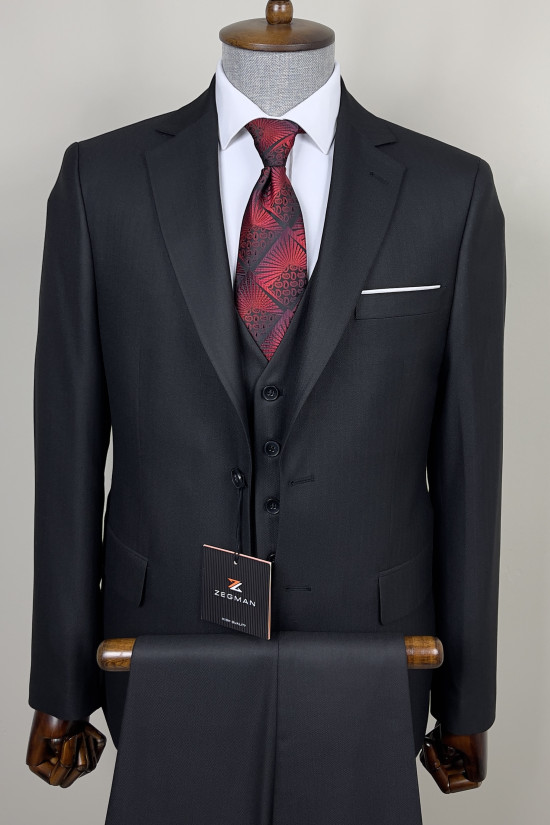 Mono Yaka Yelekli Takım Elbise 