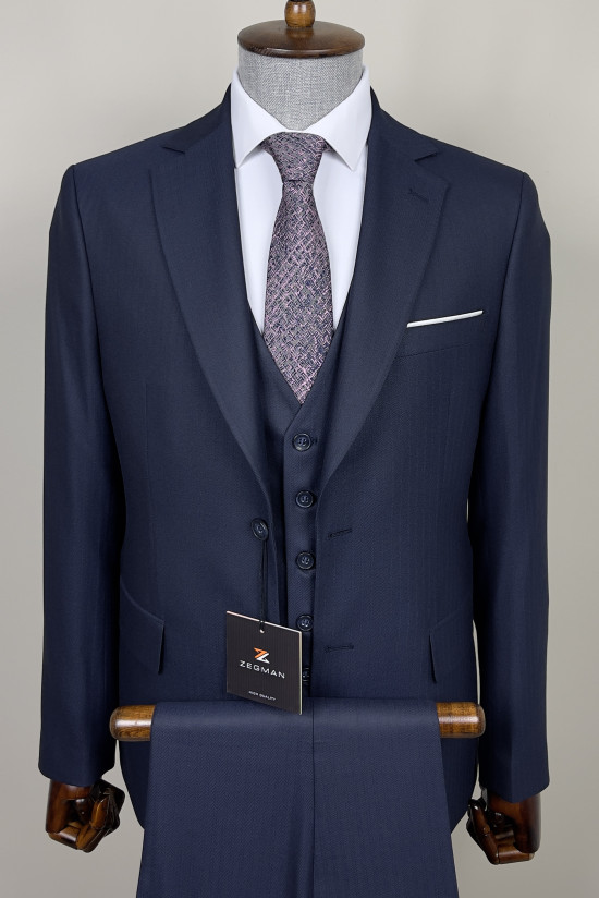 Mono Yaka Yelekli Takım Elbise 