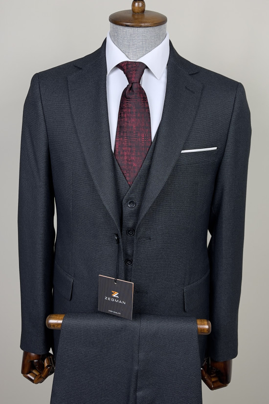 Mono Yaka Yelekli Takım Elbise 