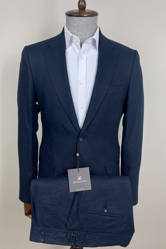 %100 Keten Takım Elbise