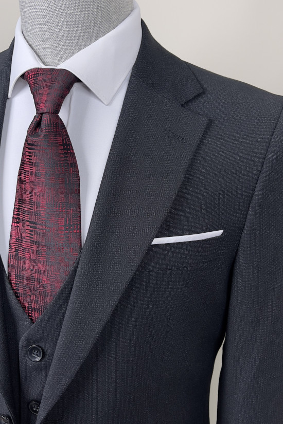 Mono Yaka Yelekli Takım Elbise 