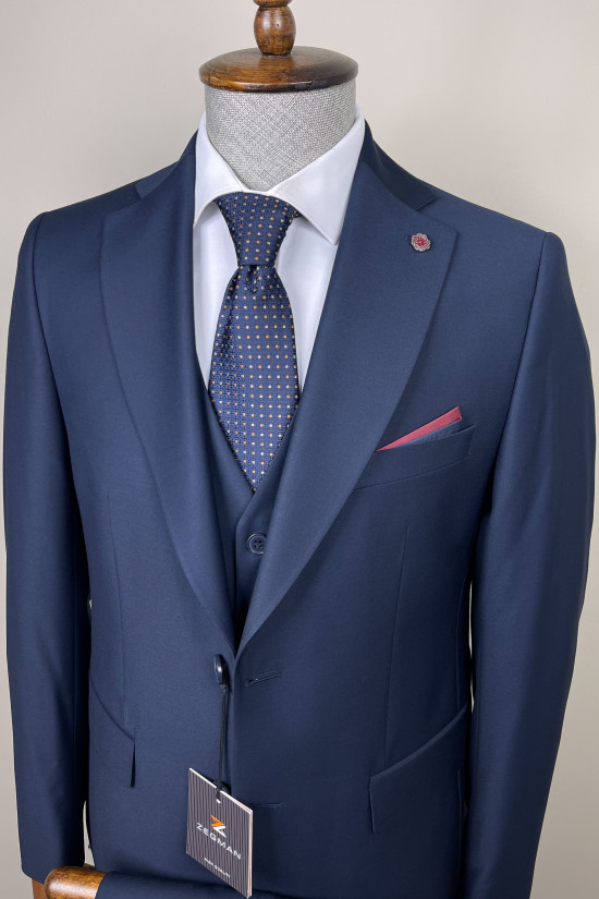 Mono Yaka Yelekli Sorti Takım Elbise 