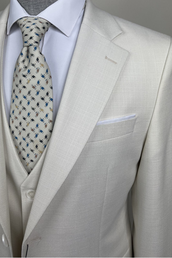 Mono Yaka Yelekli Takım Elbise 