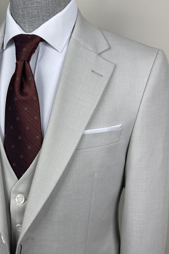 Mono Yaka Yelekli Takım Elbise 