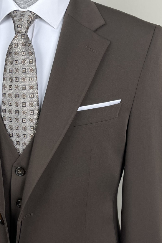 Mono Yaka Yelekli Takım Elbise 