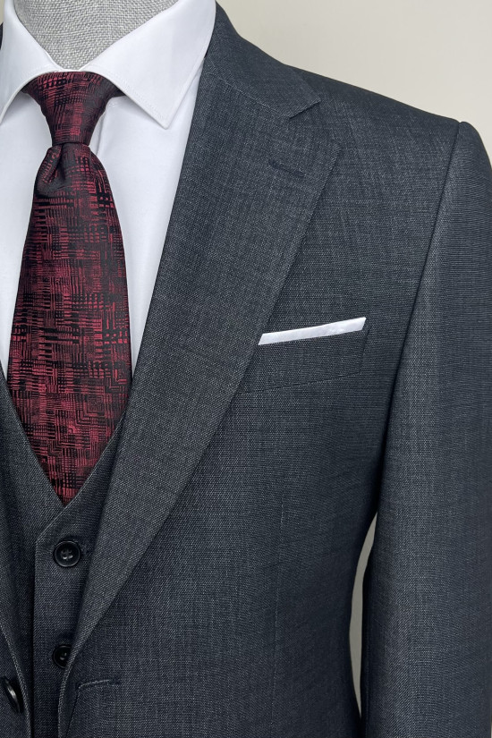 Mono Yaka Yelekli Takım Elbise 