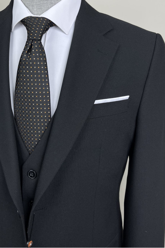 Mono Yaka Yelekli Takım Elbise 