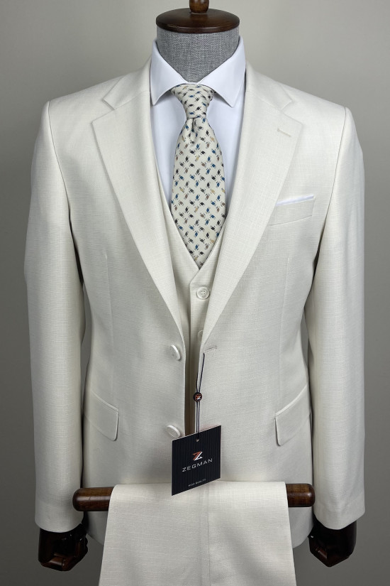 Mono Yaka Yelekli Takım Elbise 