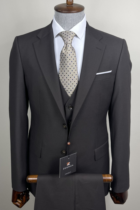 Mono Yaka Yelekli Takım Elbise 