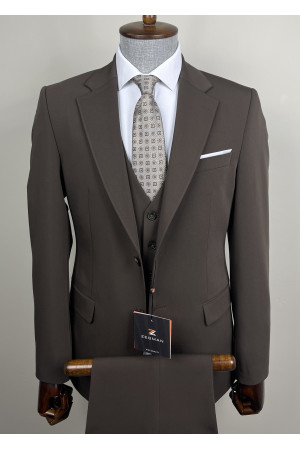 Mono Yaka Yelekli Takım Elbise 