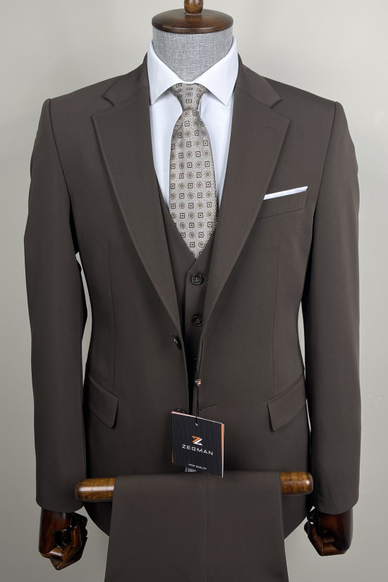 Mono Yaka Yelekli Takım Elbise 