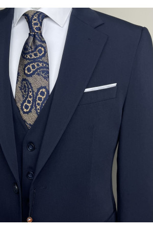 Mono Yaka Yelekli Takım Elbise 