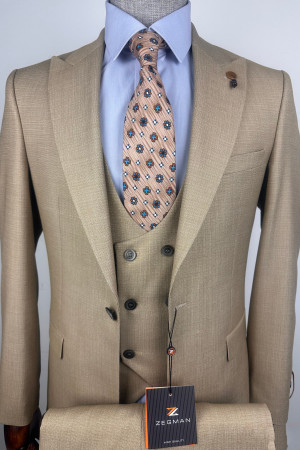 Pointed Collar Vest Suit