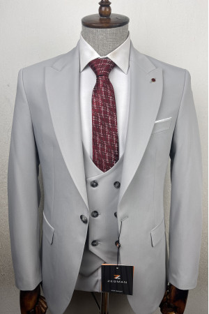  Pointed Collar Vest Suit