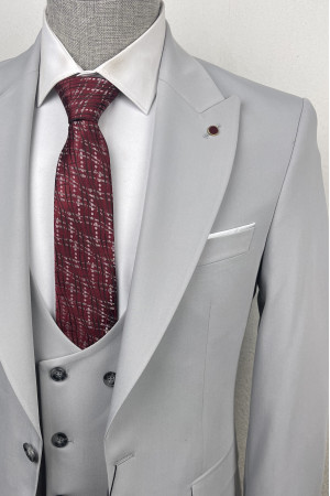  Pointed Collar Vest Suit