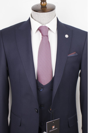 Pointed Collar Vest Suit