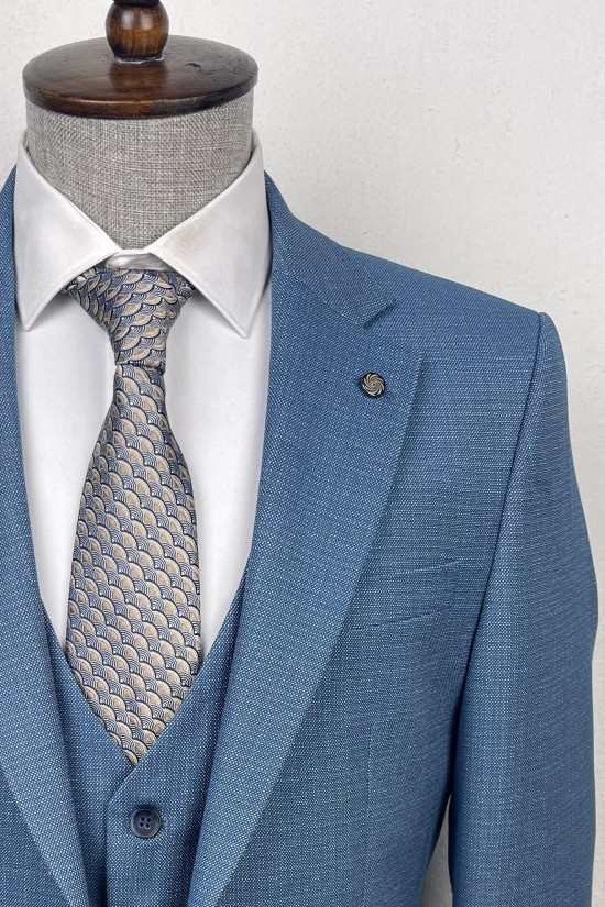 Mono Yaka Yelekli Takım Elbise