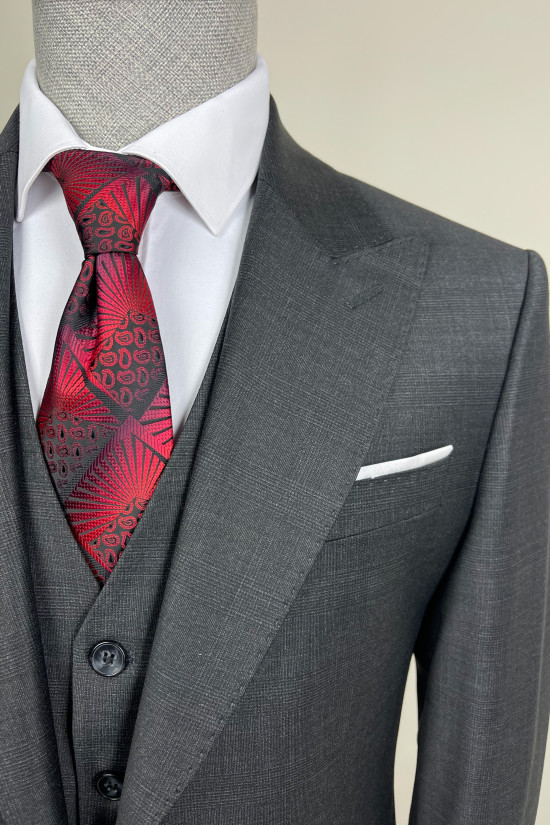 Altınyıldız Ekose Yelekli Takım Elbise