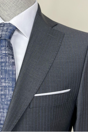 Altınyıldız Sorti Çizgili Mono Yaka Takım Elbise