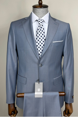 Altınyıldız Sorti Çizgili Mono Yaka Takım Elbise