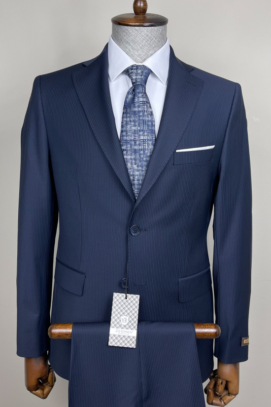 Altınyıldız Sorti Çizgili Mono Yaka Takım Elbise