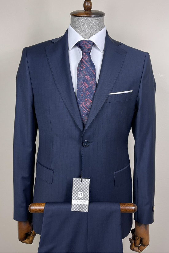 Altınyıldız Sorti Çizgili Mono Yaka Takım Elbise