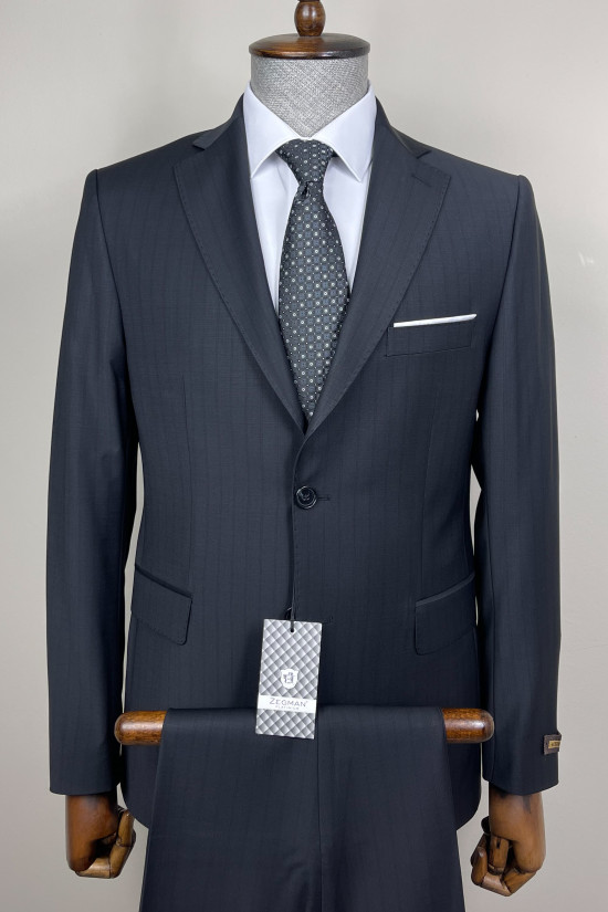 Altınyıldız Sorti Çizgili Mono Yaka Takım Elbise