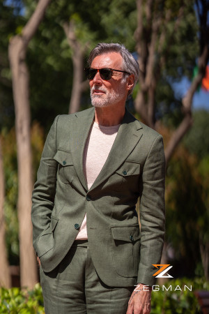 Green Linen Suit